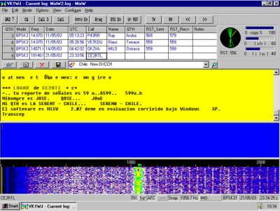  Captura ecran: BPSK31 sub MixW 2.07