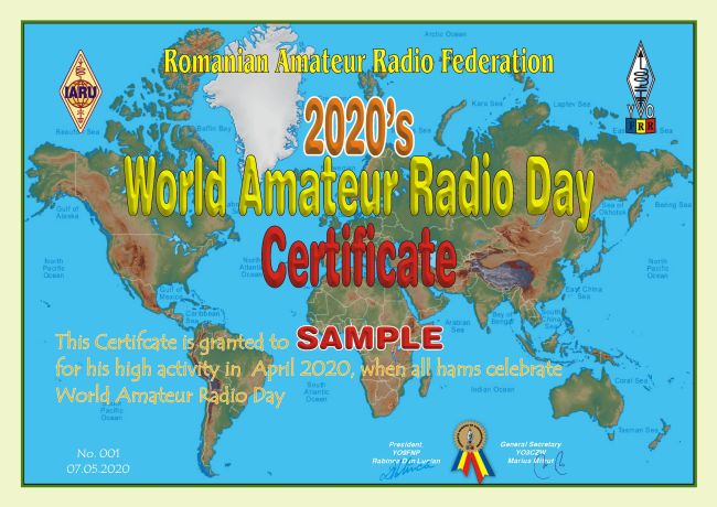 ZIUA MONDIALĂ A RADIOAMATORILOR 2020